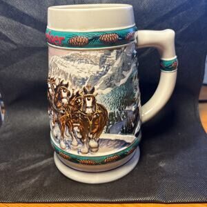 1993 Budweiser Stein, Holiday Stein Collection, Special Delivery By Nora Koerber